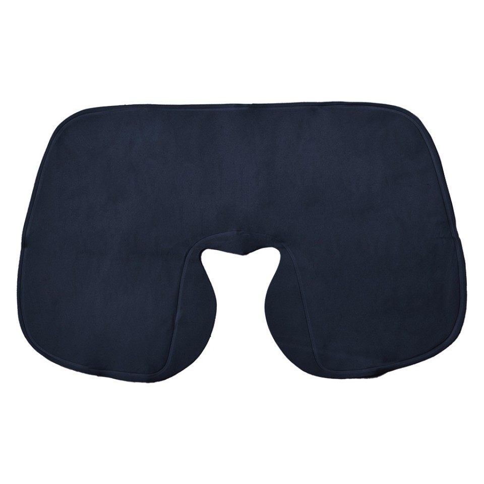 Подушка  надувная дорожная WAY в футляре, синий, 43,5х27,5 см, твил