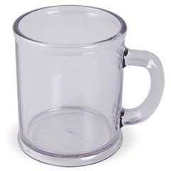 Кружка  "Радуга", прозрачная, D=7,9см, H=9,6см, 300мл, пластик