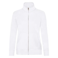 Толстовка "Lady-Fit Sweat Jacket", белый_XS, 75% х/б, 25% п/э, 280 г/м2