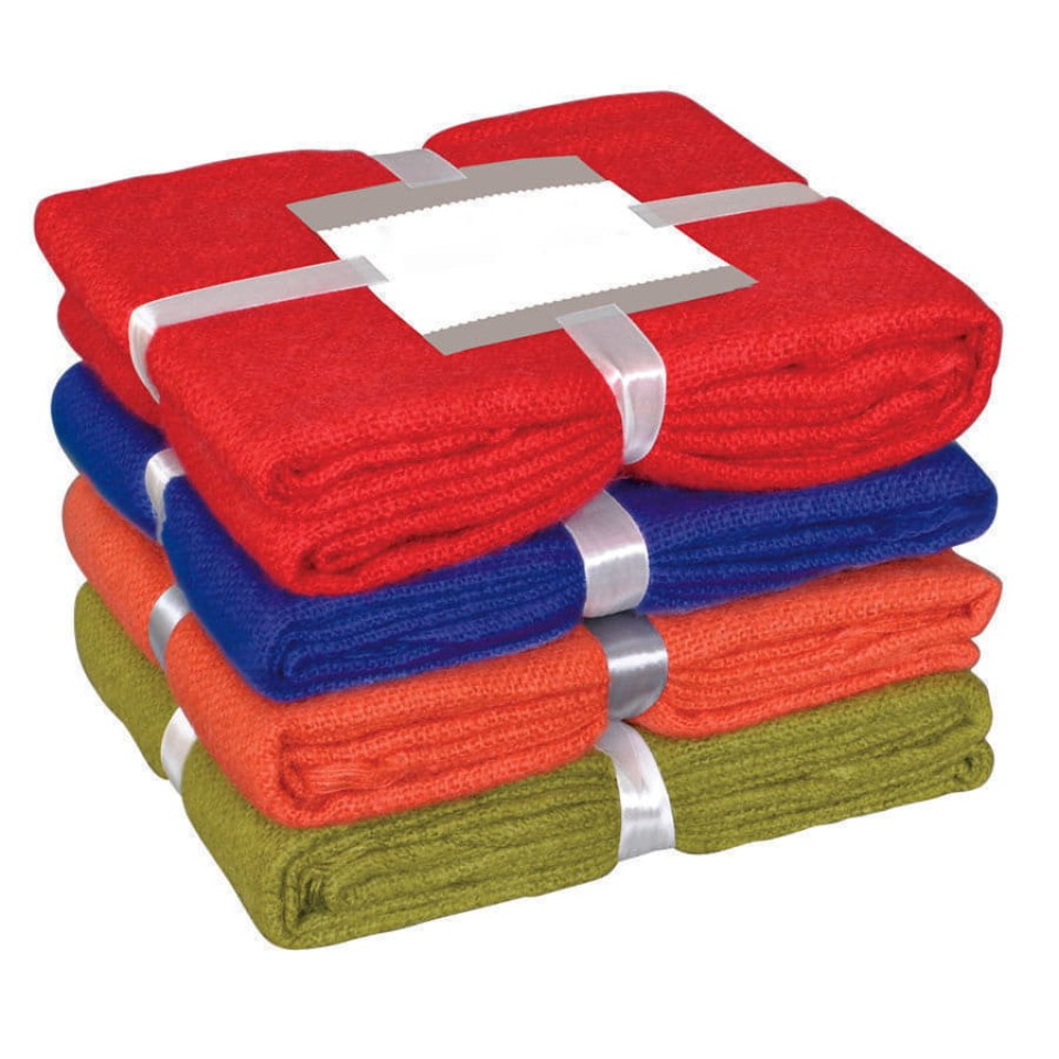 Плед "MOHAIR",  белый,  130х150 см, акрил,