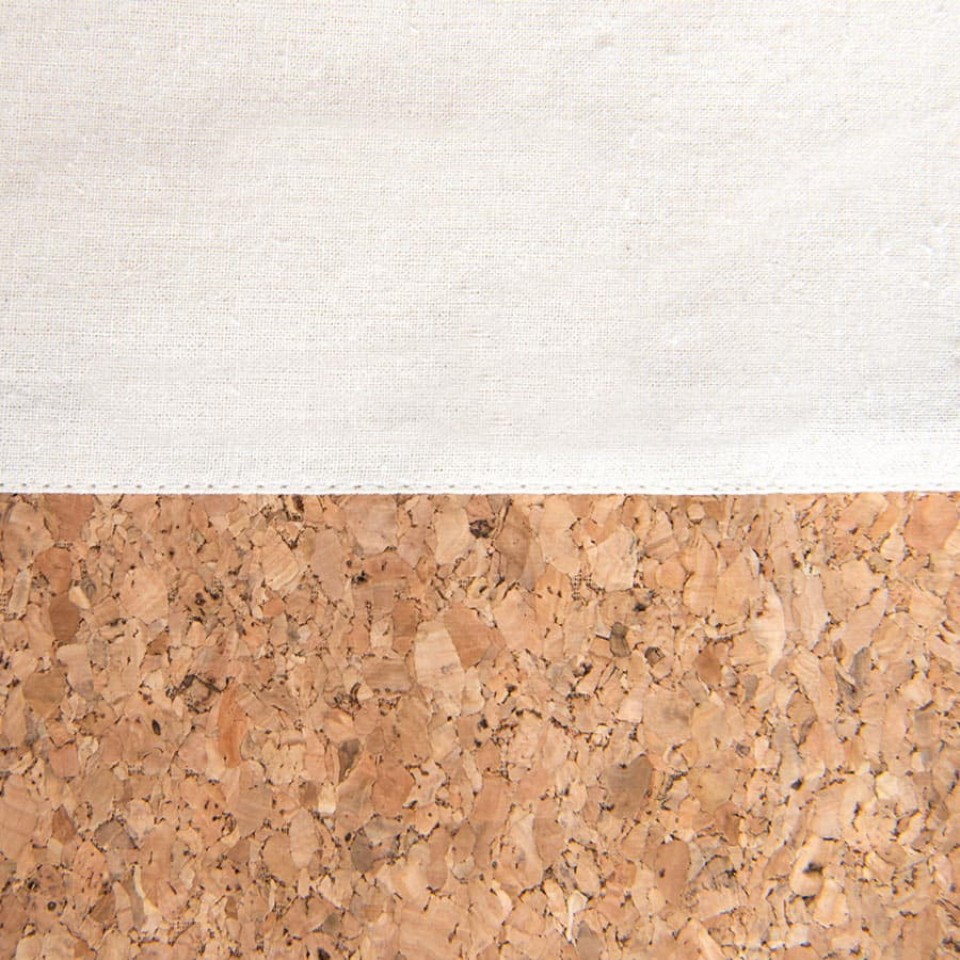 Сумка для покупок "Tarla", белый, 35х40 см, 100%хлопок, 145 г/м2,  натуральная пробка