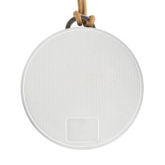 Портативная bluetooth-колонка STRAP, белый с коричневым, 8,5х4 см, пластик