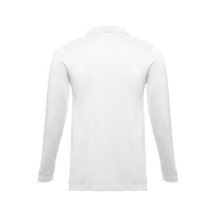 Рубашка-поло мужская BERN, д/р, белый, 4XL, 100% хлопок, плотность 210 г/м2