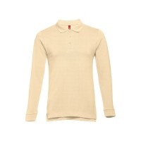 Рубашка-поло мужская BERN, д/р, песочный, 3XL, 100% хлопок, плотность 210 г/м2