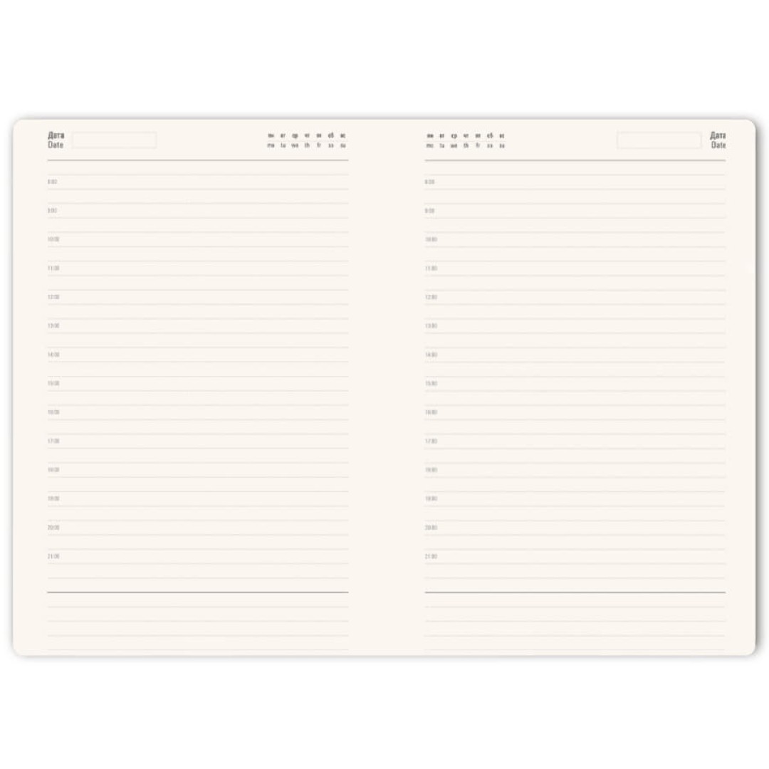 Ежедневник недатированный HAMILTON, A5, белый, кремовый блок