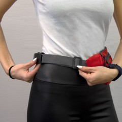 Сумка на пояс MENDEL, красный, 31x11,5 см, 100% полиэстер рипстоп