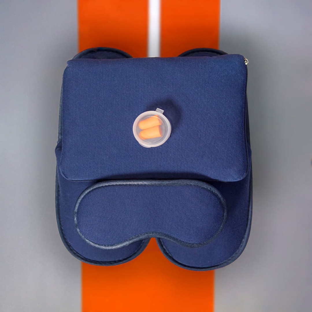 Набор дорожный "Релакс", синий, 20х15 см,  хлопок/нейлон