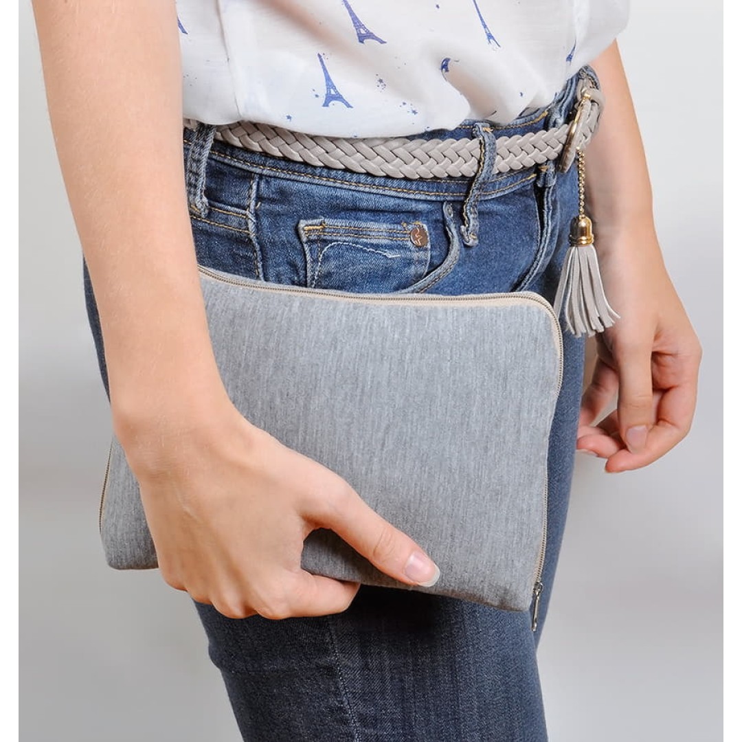 Набор дорожный "Релакс", серый, 20х15 см,  хлопок/нейлон