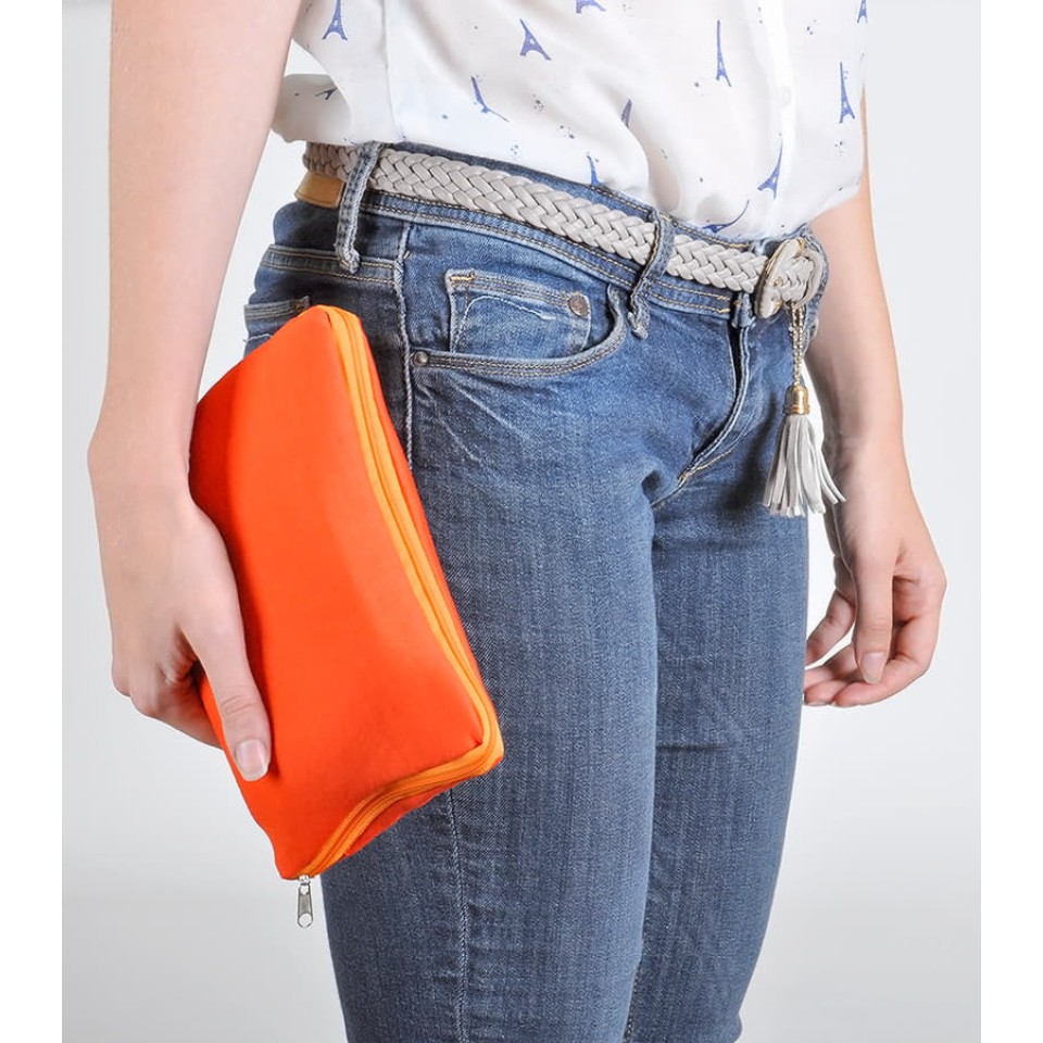 Набор дорожный "Релакс", оранжевый, 20х15 см,  хлопок/нейлон