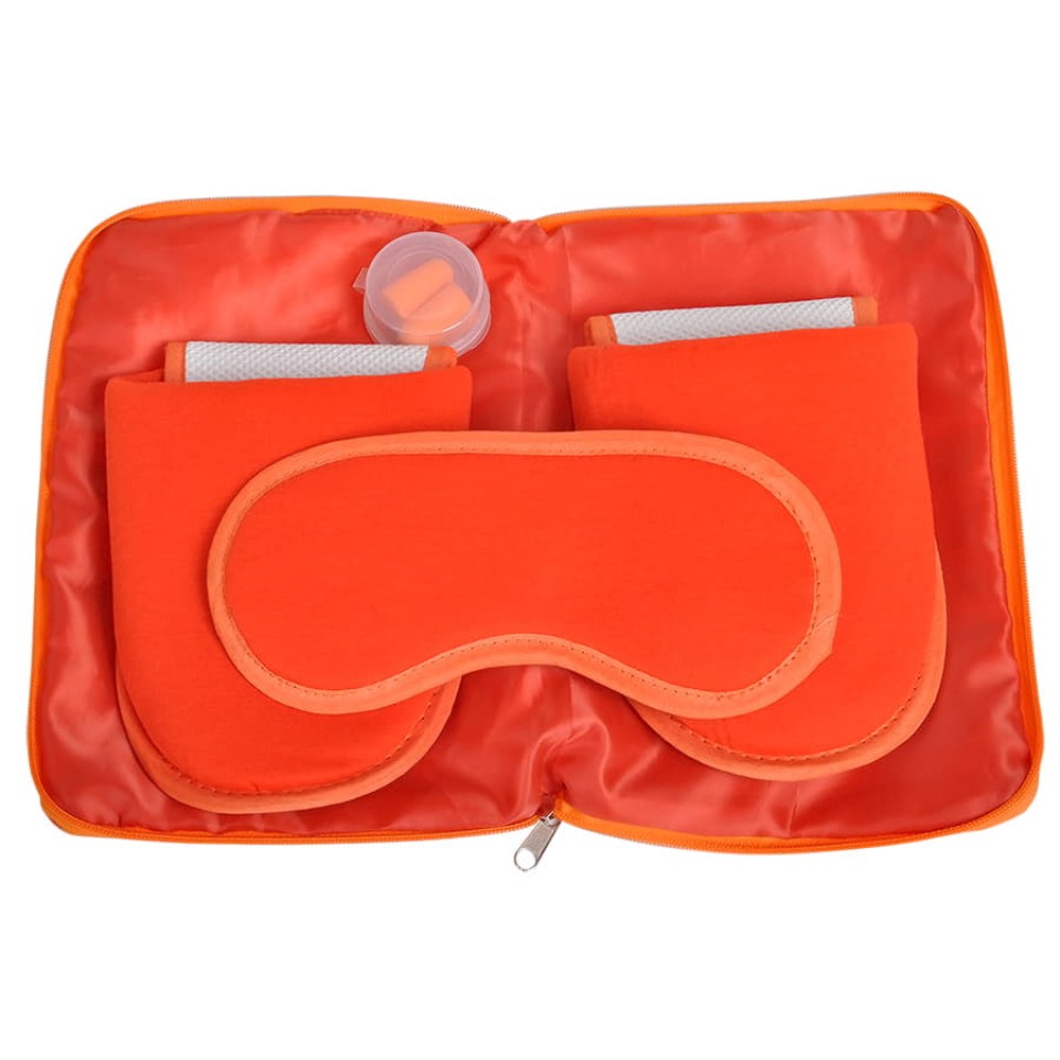 Набор дорожный "Релакс", оранжевый, 20х15 см,  хлопок/нейлон