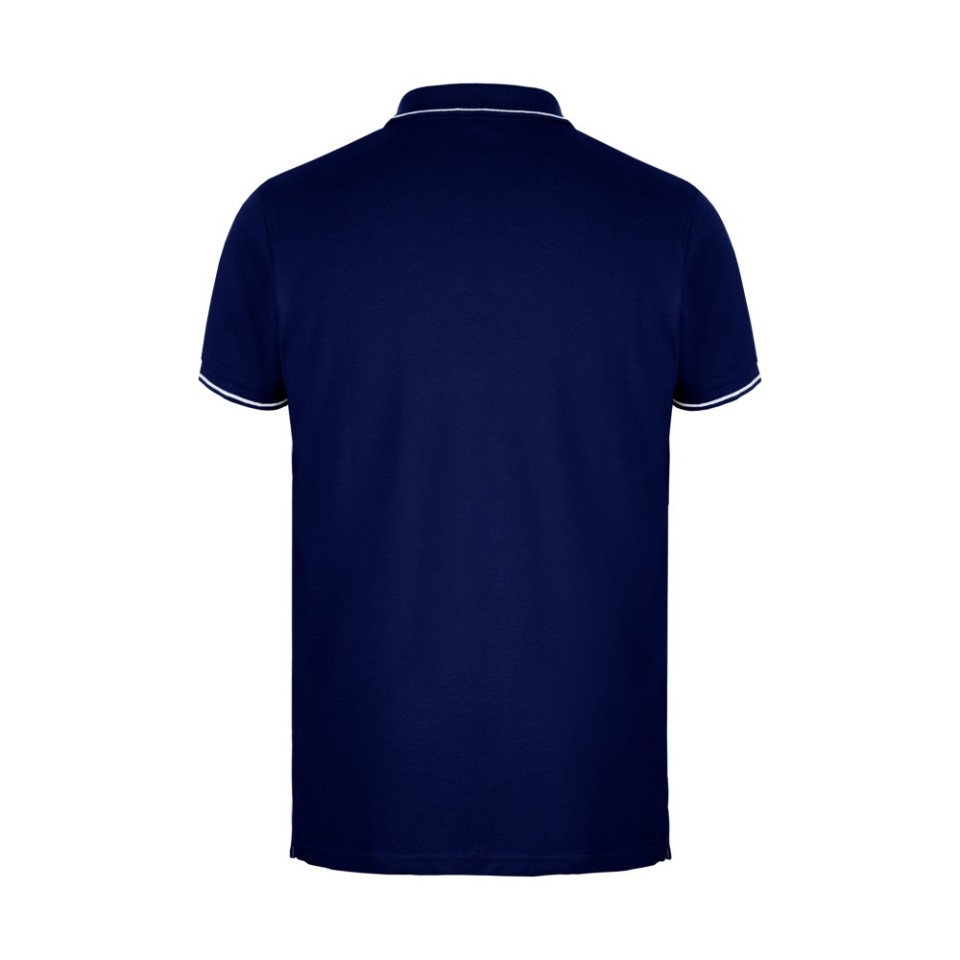 Рубашка-поло мужская SPECTRUM, к/р, тёмно-синий/белый, 2XL, 100% хлопок, плотность 195 г/м2