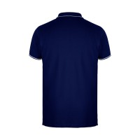 Рубашка-поло мужская SPECTRUM, к/р, тёмно-синий/белый, XL, 100% хлопок, плотность 195 г/м2