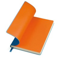 Ежедневник недатированный "FunkyPlan", 130*210 мм, синий, оранжевый форзац, блок-линейка