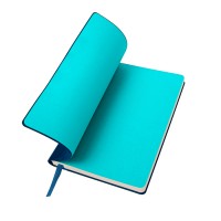 Ежедневник недатированный "FunkyPlan", 130*210 мм,темно-синий, голубой форзац, в линейку