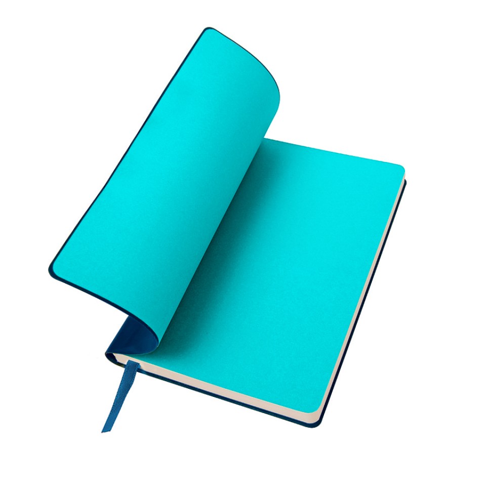 Ежедневник недатированный "FunkyPlan", 130*210 мм,темно-синий, голубой форзац, в линейку