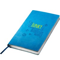 Ежедневник недатированный "FunkyPlan", 130*210 мм, голубой, серый форзац, блок-линейка