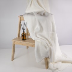 Плед  "Belt", белый, 130 х 180 см, 100% акрил, с поясом