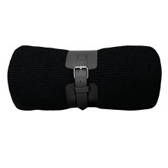 Плед  "Belt", чёрный, 130 х 180 см, 100% акрил, с поясом