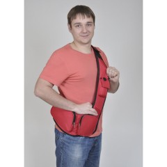 Сумка через плечо "Cross", синий, 159х21х3,5 см, полиэстер, шелкография