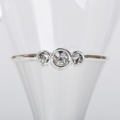 Бокалы для шампанского "Crystal" (2шт), D=6,8см, Н=25,2см, стекло, посеребренный металл,лаковое покр