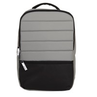 Рюкзак водостойкий 'Stian", серый/черный, 42х28х12 см, 100% полиэстер