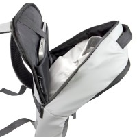 Рюкзак водостойкий 'Stian", серый/черный, 42х28х12 см, 100% полиэстер