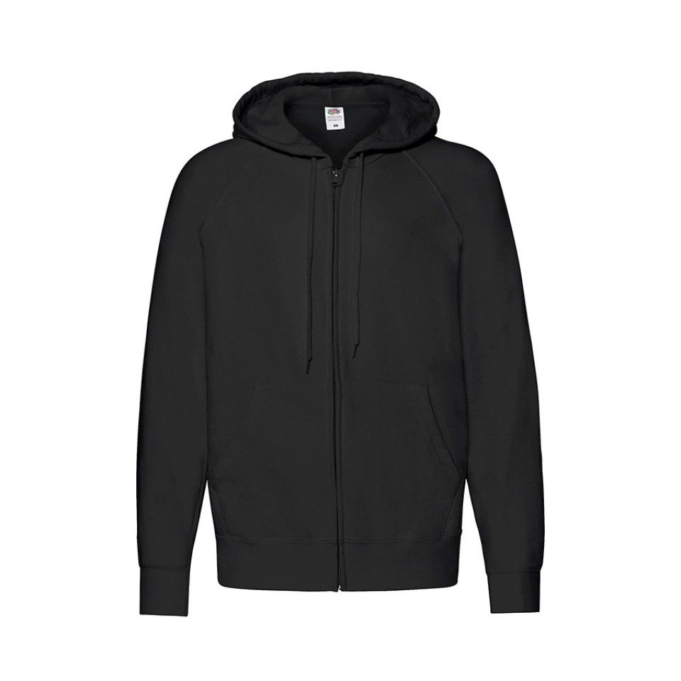 Толстовка без начеса "Lightweight Hooded Sweat",  черный, XL, 80% х/б 20% полиэстер, 240 г/м2