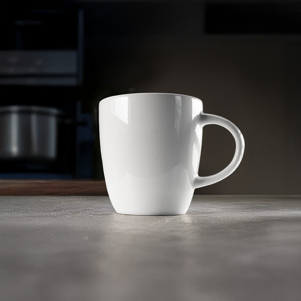 Кружка MILK , белый, 300мл, тонкая керамика, глянцевое покрытие