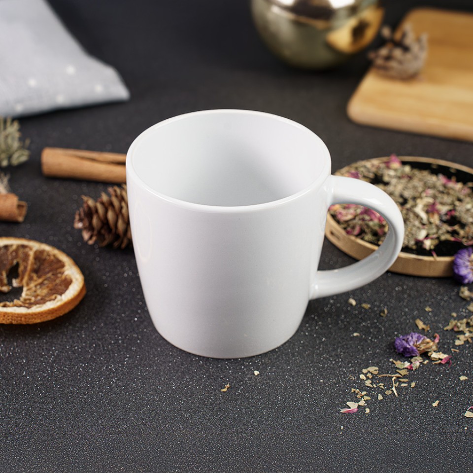 Кружка MILK , белый, 300мл, тонкая керамика, глянцевое покрытие