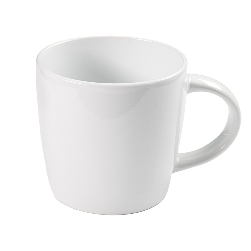 Кружка MILK , белый, 300мл, тонкая керамика, глянцевое покрытие