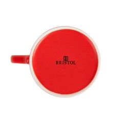 Чайная пара ICE CREAM, красный с белым кантом, 200 мл, фарфор