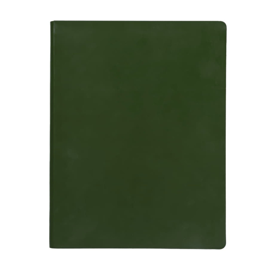 Бизнес-блокнот "Biggy", B5 формат, зеленый, серый форзац, мягкая обложка, в клетку