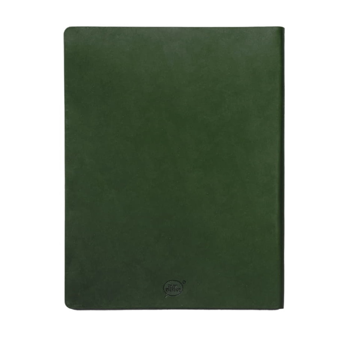 Бизнес-блокнот "Biggy", B5 формат, зеленый, серый форзац, мягкая обложка, в клетку