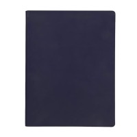 Бизнес-блокнот "Biggy", B5 формат, темно-синий, серый форзац, мягкая обложка, в клетку