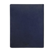 Бизнес-блокнот "Biggy", B5 формат, темно-синий, серый форзац, мягкая обложка, в клетку