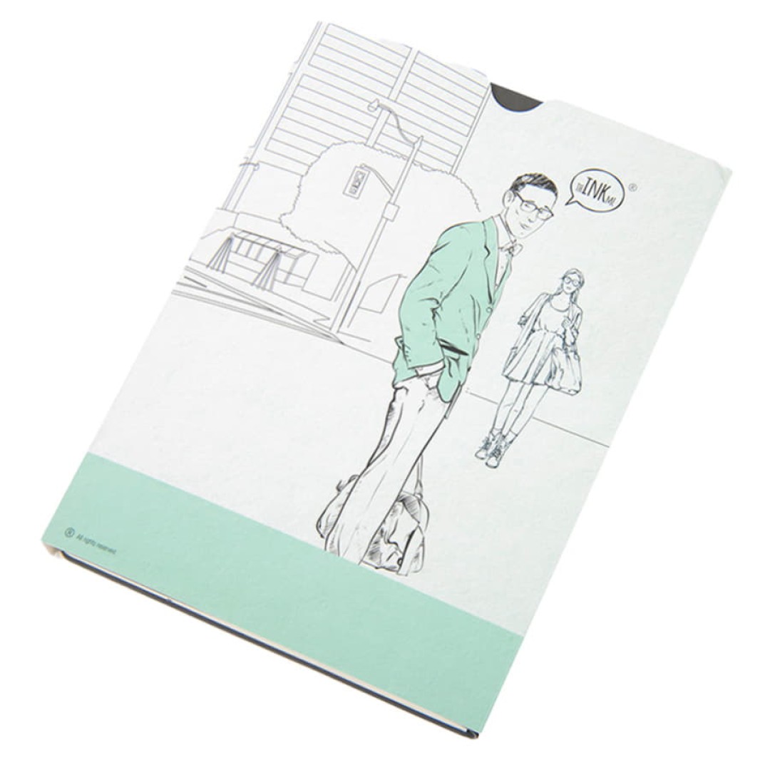 Бизнес-блокнот "Biggy", B5 формат, черный, серый форзац, мягкая обложка, в клетку