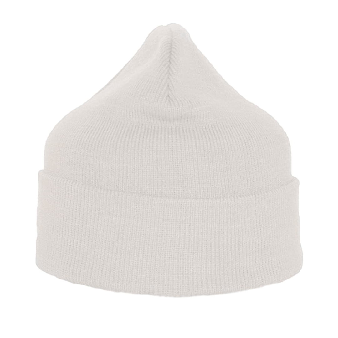 Шапка вязаная двойная "Essential", с отворотом, кремово-белый,100% акрил