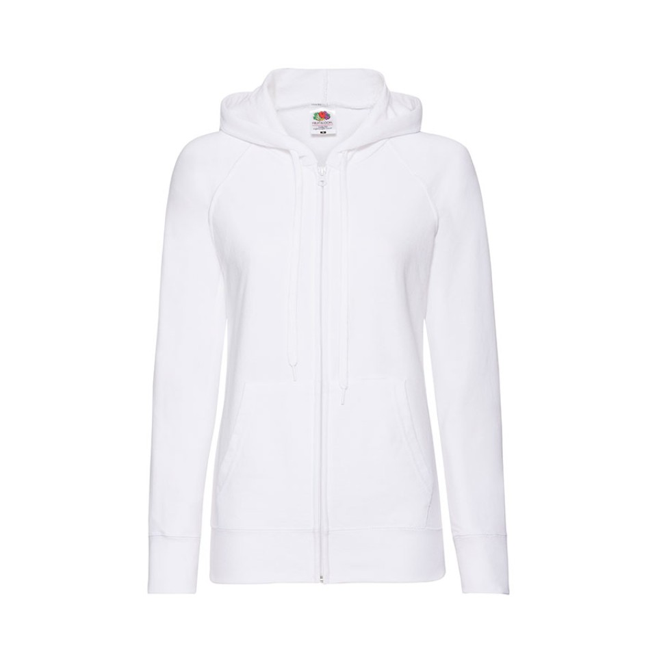 Толстовка без начеса "Ladies Lightweight Hooded Sweat", белый, 2XL, 80% х/б 20% полиэстер, 240 г/м2