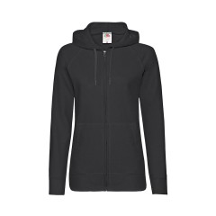 Толстовка без начеса "Ladies Lightweight Hooded Sweat", черный, XL, 80% х/б 20% полиэстер, 240 г/м2