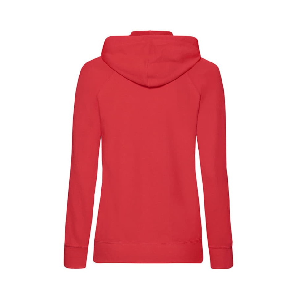Толстовка без начеса "Ladies Lightweight Hooded Sweat", красный, XS, 80% х/б 20% полиэстер, 240 г/м2