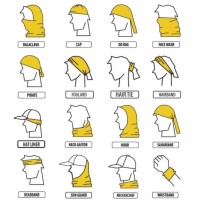 Шарф-бандана HAPPY TUBE, универсальный размер, желтый, полиэстер