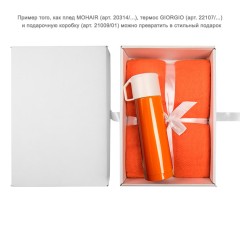 Термос "GIORGIO", 500 мл,  оранжевый ,  металл, лазерная гравировка