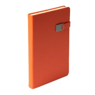 Ежедневник недатированный Spirit , А5, оранжевый, кремовый блок