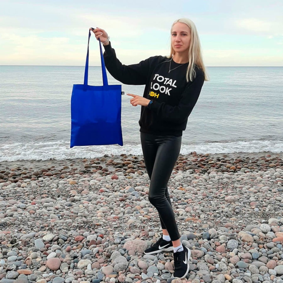 Сумка для покупок "Frilend", оранжевая, 41x37 см, 100% полиэстер RPET