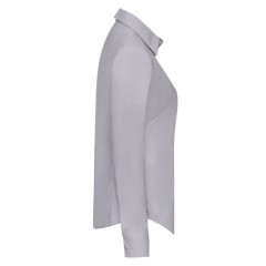 Рубашка "Lady-Fit Long Sleeve Oxford Shirt", светло-серый_M, 70% х/б, 30% п/э, 135 г/м2