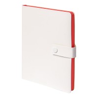 Ежедневник недатированный Stellar, А5, белый, кремовый блок  в линейку, с красным обрезом