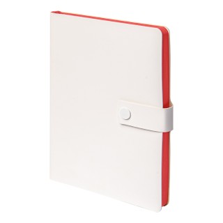 Ежедневник недатированный Stellar, А5, белый, кремовый блок  в линейку, с красным обрезом
