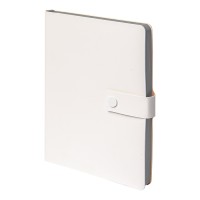 Ежедневник недатированный Stellar, А5, белый, кремовый блок  в линейку, с серым обрезом