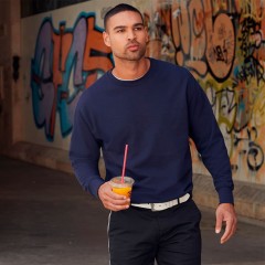 Толстовка мужская без начеса "Lightweight Set-in Sweat", серый, XL, 80% х/б 20% полиэстер, 240 г/м2