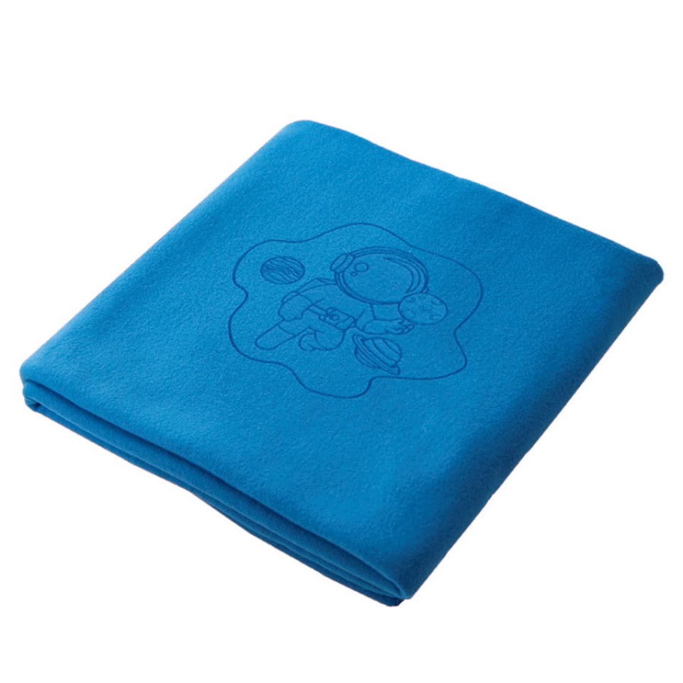 Плед "Color", красный, 130х150 см, флис 200 гр/м2, шелкография, вышивка